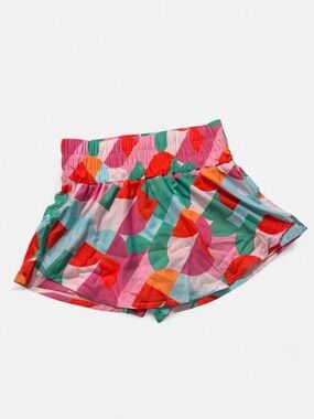Women's Bright Geo Print Skort - Pink Multi